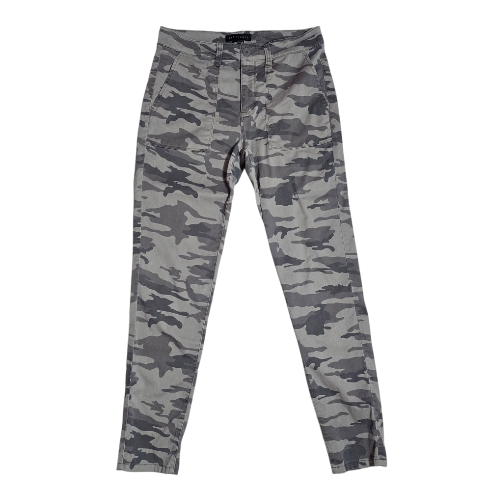 Sanctuary Gray Camouflage Military High-rise Trousers S - Picture 3 of 11